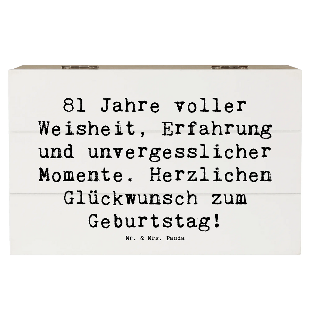 Holzkiste Spruch 81. Geburtstag Truhe, Aufbewahrungsbox, Erinnerungskiste, Schatzkiste, Erinnerungsbox, Geschenkbox, XXL, Holzkiste, Kiste, Geschenkdose, Dekokiste, Schatulle, Geburtstag, Geburtstagsgeschenk, Geschenk
