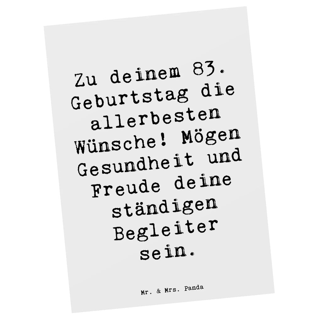 Postkarte Spruch 83. Geburtstag Glückwünsche Ansichtskarte, Einladung, Einladungskarte, Geschenkkarte, Ansichtskarten, Einladung Geburtstag, Dankeskarte, Karte, Geburtstagskarte, Einladungskarten Geburtstag, Grußkarte, Postkarte, Geburtstag, Geburtstagsgeschenk, Geschenk