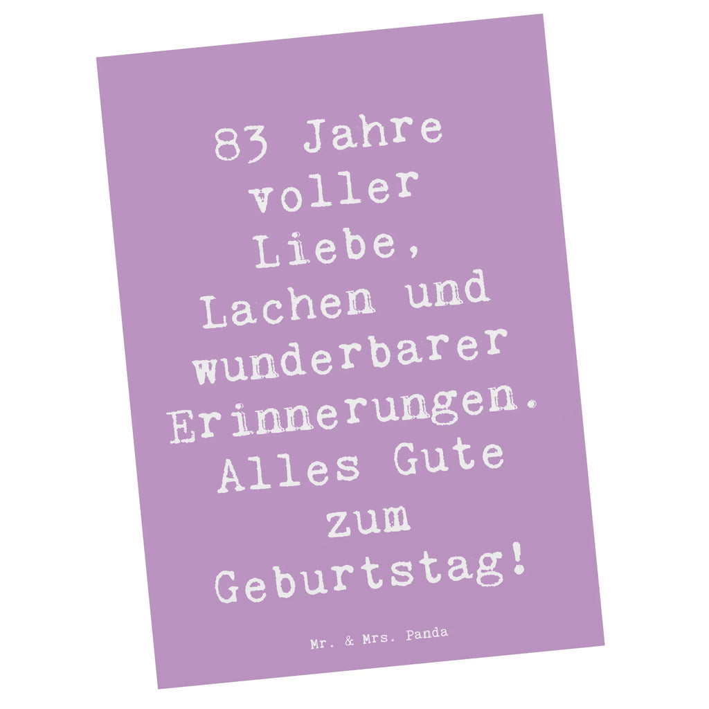 Postcard Saying 83 Jahre voller Liebe, Lachen und wunderbarer Erinnerungen. Alles Gute zum Geburtstag! Karte, Einladungskarte, Ansichtskarten, Geburtstagskarte, Einladungskarten Geburtstag, Postkarte, Geschenkkarte, Einladung, Dankeskarte, Ansichtskarte, Einladung Geburtstag, Grußkarte, Geburtstag, Geburtstagsgeschenk, Geschenk