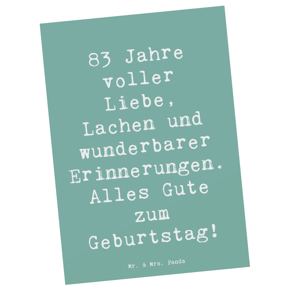 Postcard Saying 83 Jahre voller Liebe, Lachen und wunderbarer Erinnerungen. Alles Gute zum Geburtstag! Karte, Einladungskarte, Ansichtskarten, Geburtstagskarte, Einladungskarten Geburtstag, Postkarte, Geschenkkarte, Einladung, Dankeskarte, Ansichtskarte, Einladung Geburtstag, Grußkarte, Geburtstag, Geburtstagsgeschenk, Geschenk
