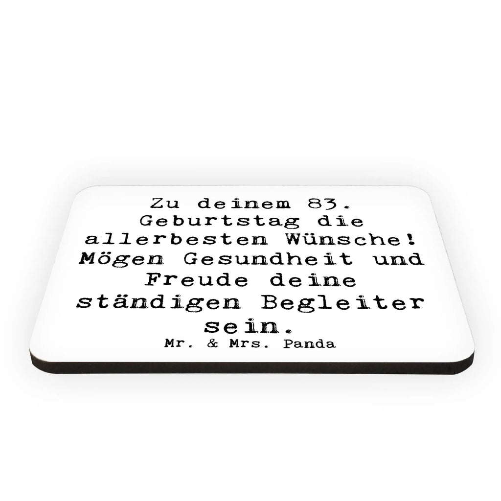 Magnet Saying Zu deinem 83. Geburtstag die allerbesten Wünsche! Mögen Gesundheit und Freude deine ständigen Begleiter sein. Dekomagnet, Motivmagnete, Kühlschrankmagnet, Whiteboard Magnet, Souvenir Magnet, Pinnwandmagnet, Notiz Magnet, Kühlschrank Dekoration, Geburtstag, Geburtstagsgeschenk, Geschenk
