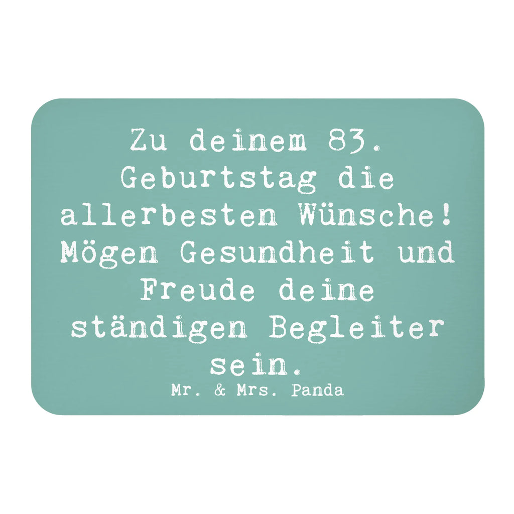 Magnet Saying Zu deinem 83. Geburtstag die allerbesten Wünsche! Mögen Gesundheit und Freude deine ständigen Begleiter sein. Dekomagnet, Motivmagnete, Kühlschrankmagnet, Whiteboard Magnet, Souvenir Magnet, Pinnwandmagnet, Notiz Magnet, Kühlschrank Dekoration, Geburtstag, Geburtstagsgeschenk, Geschenk