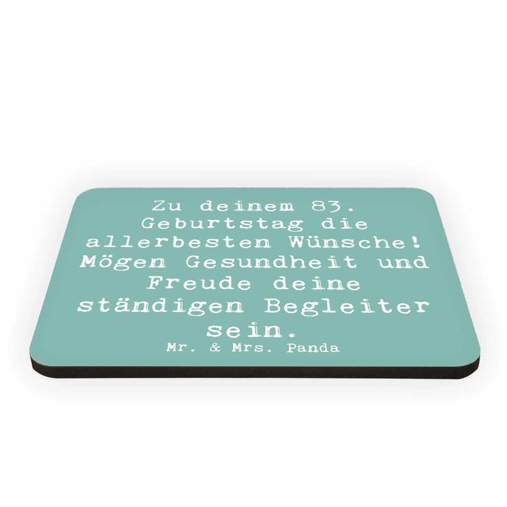 Magnet Saying Zu deinem 83. Geburtstag die allerbesten Wünsche! Mögen Gesundheit und Freude deine ständigen Begleiter sein. Dekomagnet, Motivmagnete, Kühlschrankmagnet, Whiteboard Magnet, Souvenir Magnet, Pinnwandmagnet, Notiz Magnet, Kühlschrank Dekoration, Geburtstag, Geburtstagsgeschenk, Geschenk
