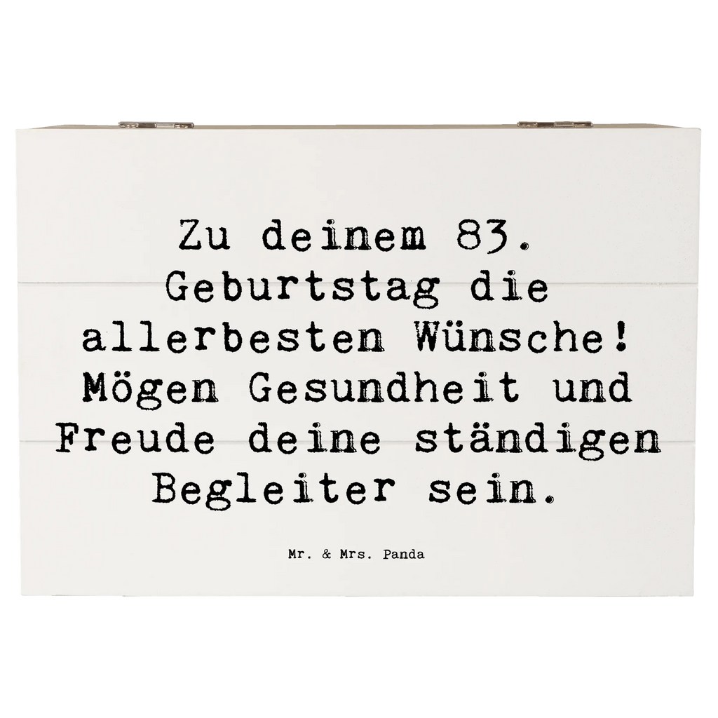 Holzkiste Spruch 83. Geburtstag Glückwünsche Erinnerungskiste, Geschenkdose, Holzkiste, Erinnerungsbox, Dekokiste, Aufbewahrungsbox, Geschenkbox, Truhe, Kiste, Schatzkiste, XXL, Schatulle, Geburtstag, Geburtstagsgeschenk, Geschenk