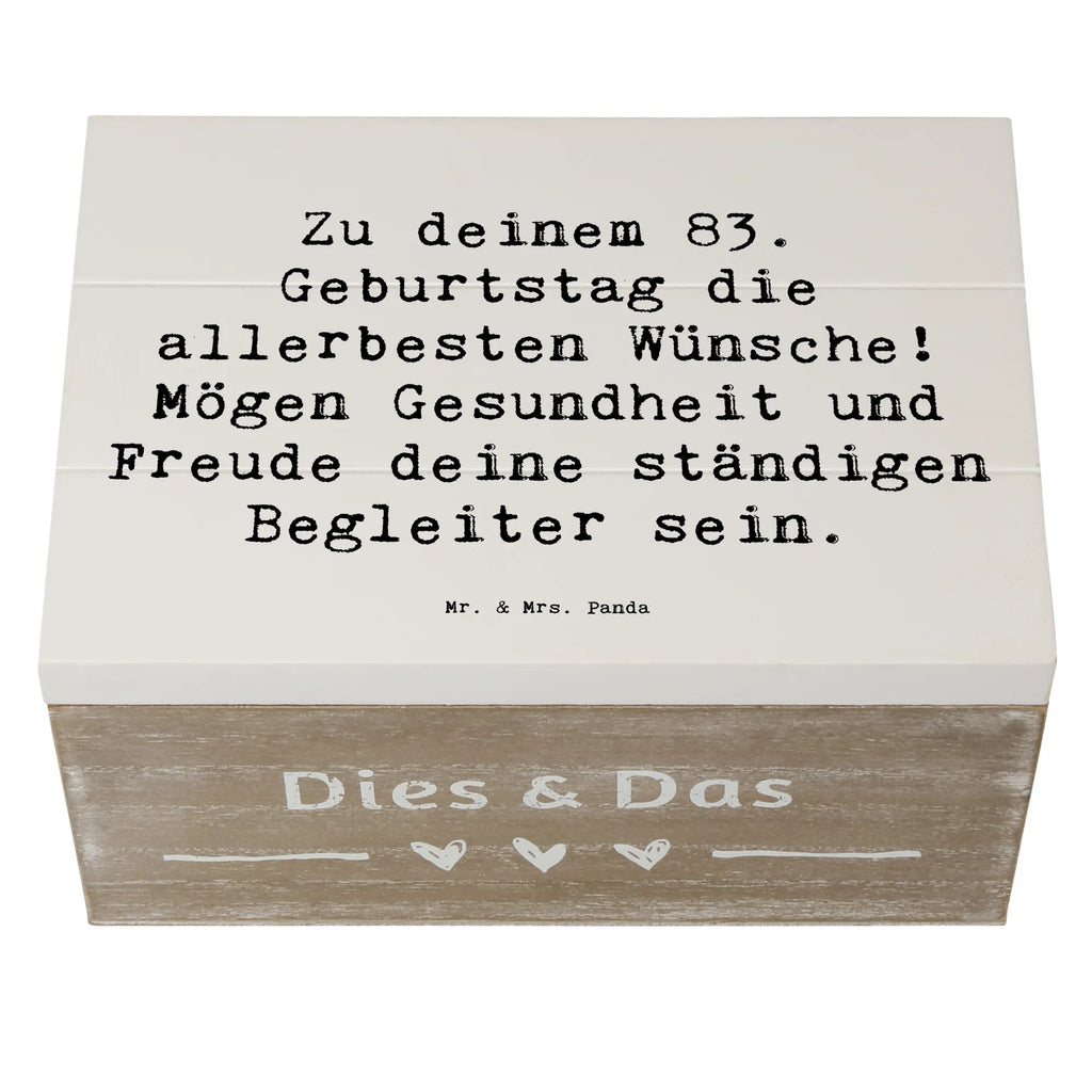 Holzkiste Spruch 83. Geburtstag Glückwünsche Erinnerungskiste, Geschenkdose, Holzkiste, Erinnerungsbox, Dekokiste, Aufbewahrungsbox, Geschenkbox, Truhe, Kiste, Schatzkiste, XXL, Schatulle, Geburtstag, Geburtstagsgeschenk, Geschenk