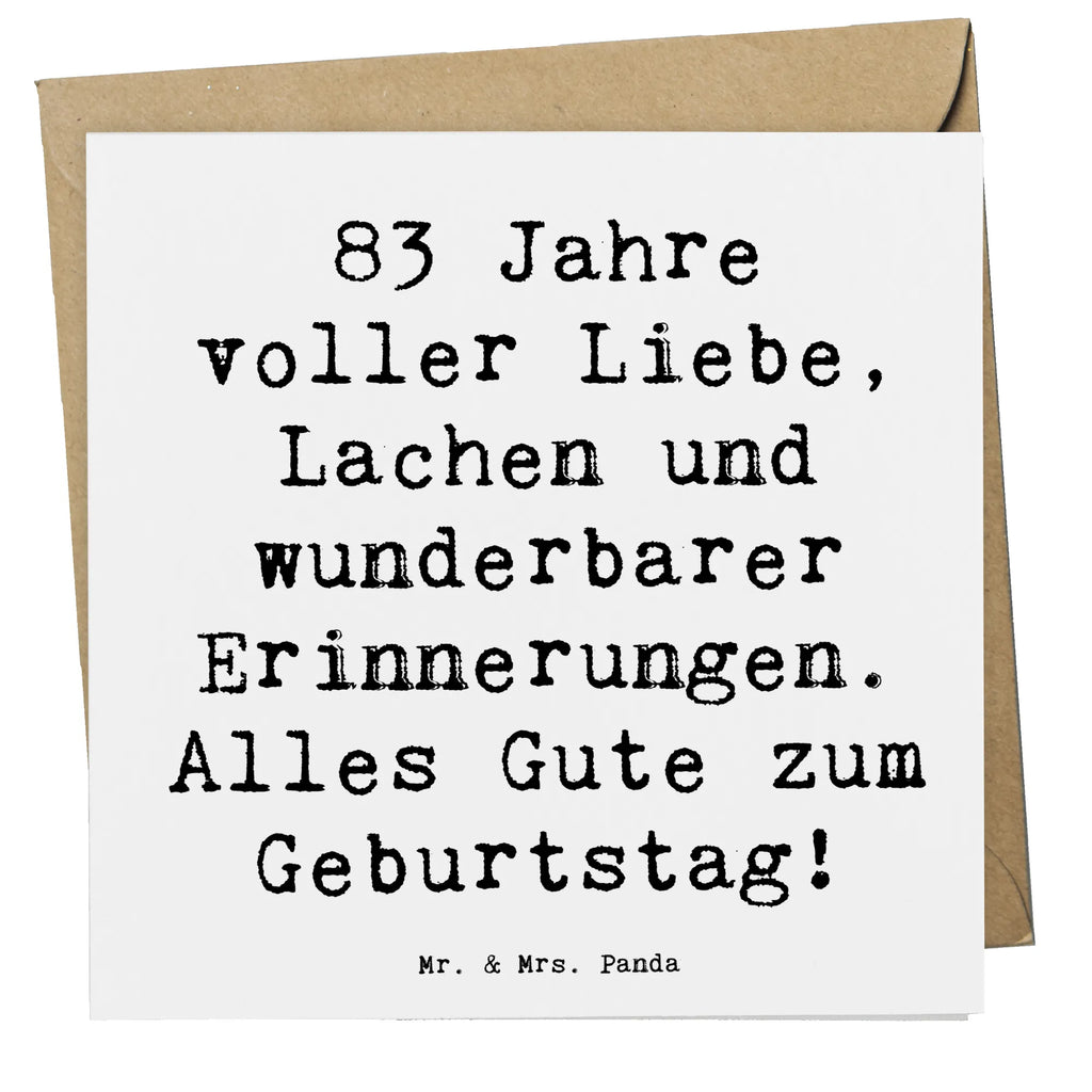 Deluxe Card Saying 83 Jahre voller Liebe, Lachen und wunderbarer Erinnerungen. Alles Gute zum Geburtstag! Karte, Einladungskarte, Geburtstagskarte, Grußkarte, Glückwunschkarte, Klappkarte, Hochwertige Grußkarte, Hochwertige Klappkarte, Hochzeitskarte, Geburtstag, Geburtstagsgeschenk, Geschenk