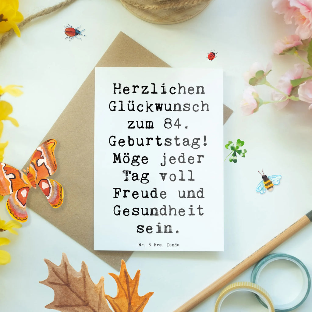 Grußkarte Spruch 84. Geburtstag Glückwunschkarte, Karte, Klappkarte, Grußkarte, Geburtstagskarte, Hochzeitskarte, Ansichtskarten, Einladungskarte, Geburtstag, Geburtstagsgeschenk, Geschenk