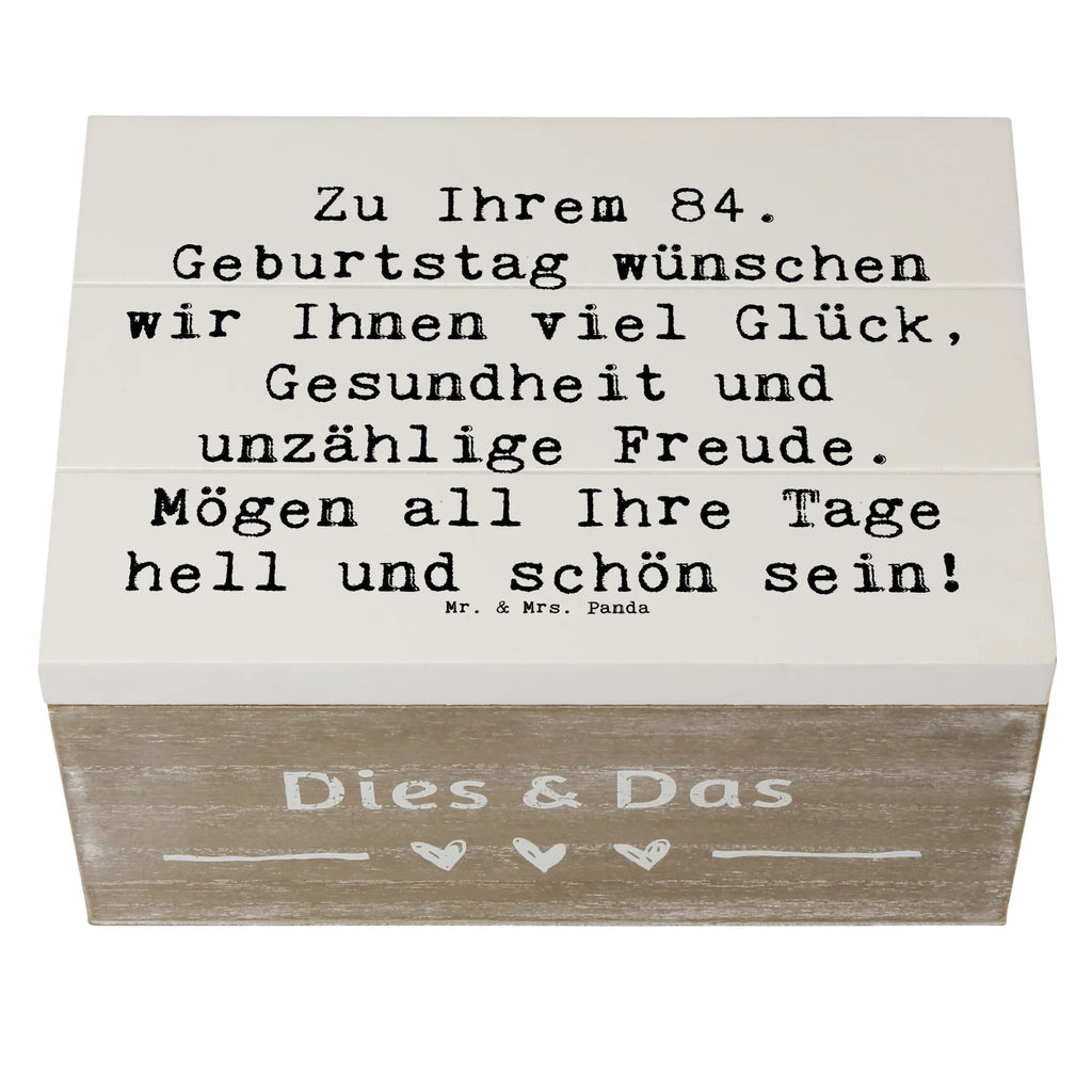 Holzkiste Spruch 84. Geburtstag Glückwünsche Schatulle, Schatzkiste, Aufbewahrungsbox, Geschenkbox, Erinnerungskiste, XXL, Geschenkdose, Truhe, Kiste, Dekokiste, Erinnerungsbox, Holzkiste, Geburtstag, Geburtstagsgeschenk, Geschenk