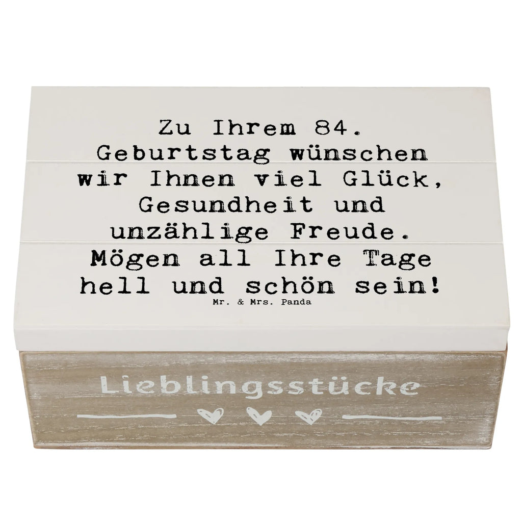 Holzkiste Spruch 84. Geburtstag Glückwünsche Schatulle, Schatzkiste, Aufbewahrungsbox, Geschenkbox, Erinnerungskiste, XXL, Geschenkdose, Truhe, Kiste, Dekokiste, Erinnerungsbox, Holzkiste, Geburtstag, Geburtstagsgeschenk, Geschenk