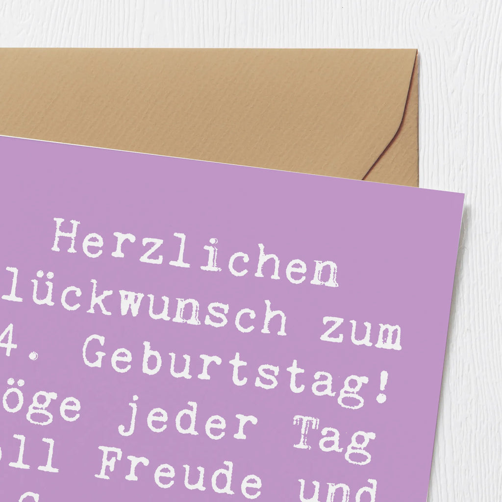Deluxe Karte Spruch 84. Geburtstag Grußkarte, Hochwertige Grußkarte, Klappkarte, Karte, Geburtstagskarte, Hochwertige Klappkarte, Einladungskarte, Glückwunschkarte, Hochzeitskarte, Geburtstag, Geburtstagsgeschenk, Geschenk