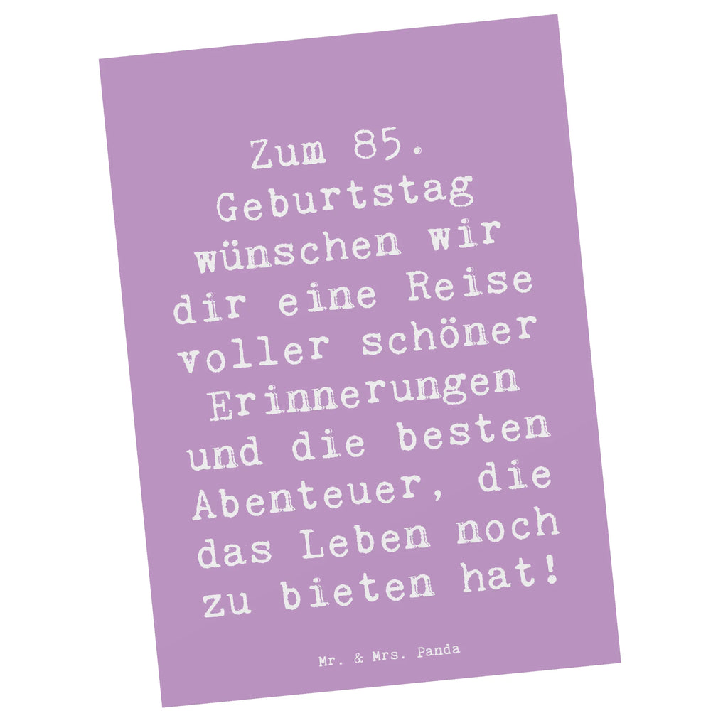 Postkarte Spruch 85. Geburtstag Postkarte, Einladungskarte, Karte, Grußkarte, Ansichtskarte, Geschenkkarte, Einladung, Dankeskarte, Ansichtskarten, Geburtstagskarte, Einladungskarten Geburtstag, Einladung Geburtstag, Geburtstag, Geburtstagsgeschenk, Geschenk