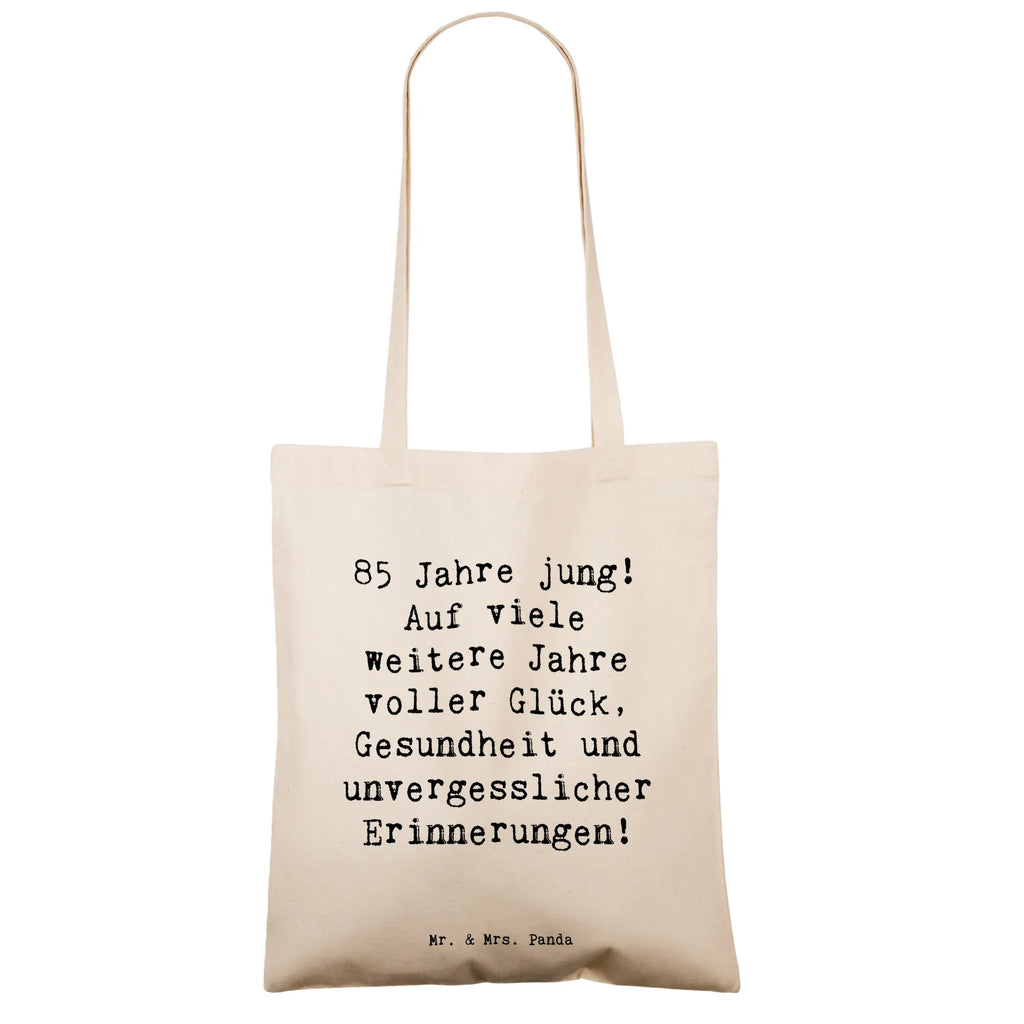 Tragetasche Spruch 85. Geburtstag Freude Beuteltasche, Beutel, Einkaufstasche, Jutebeutel, Stoffbeutel, Tasche, Shopper, Umhängetasche, Strandtasche, Schultertasche, Stofftasche, Tragetasche, Badetasche, Jutetasche, Einkaufstüte, Laptoptasche, Geburtstag, Geburtstagsgeschenk, Geschenk