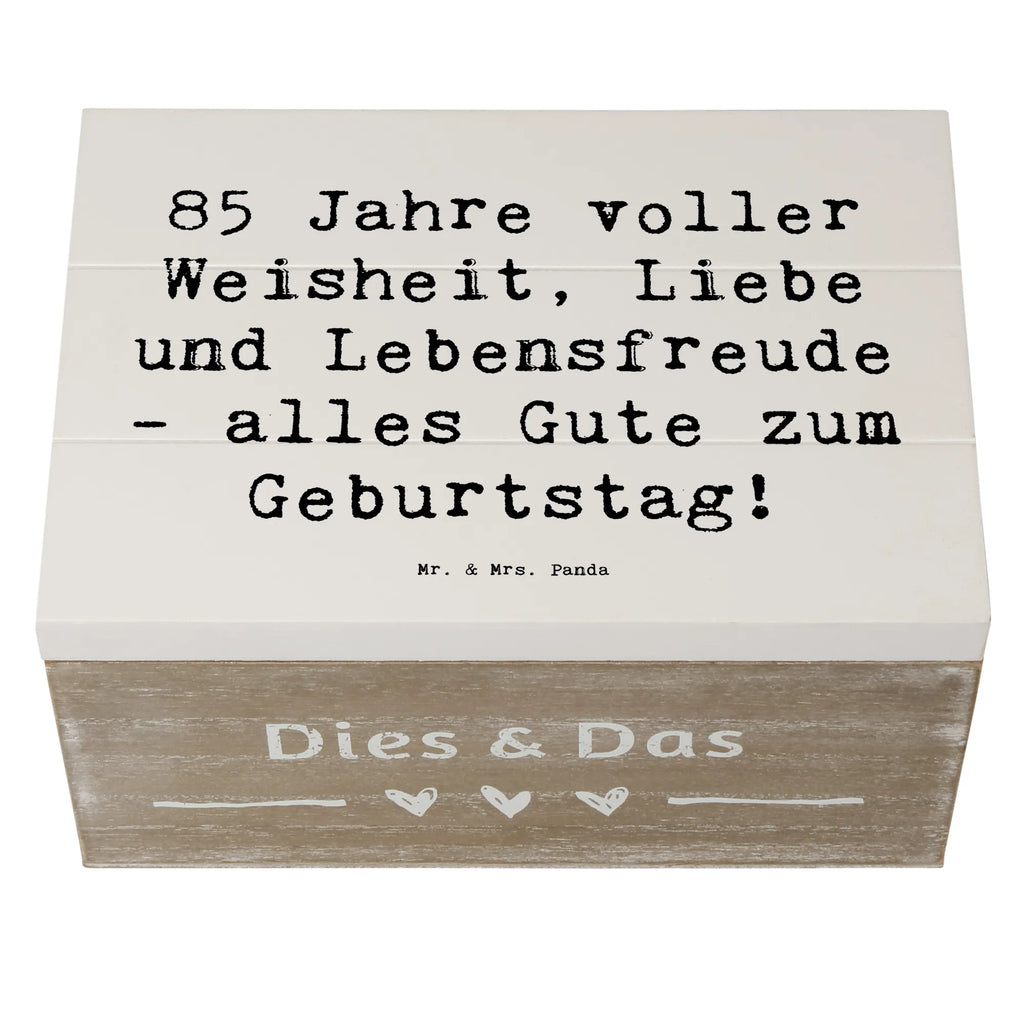 Holzkiste Spruch 85. Geburtstag Weise Schatulle, Geschenkbox, Dekokiste, Erinnerungsbox, Geschenkdose, XXL, Aufbewahrungsbox, Erinnerungskiste, Truhe, Kiste, Holzkiste, Schatzkiste, Geburtstag, Geburtstagsgeschenk, Geschenk