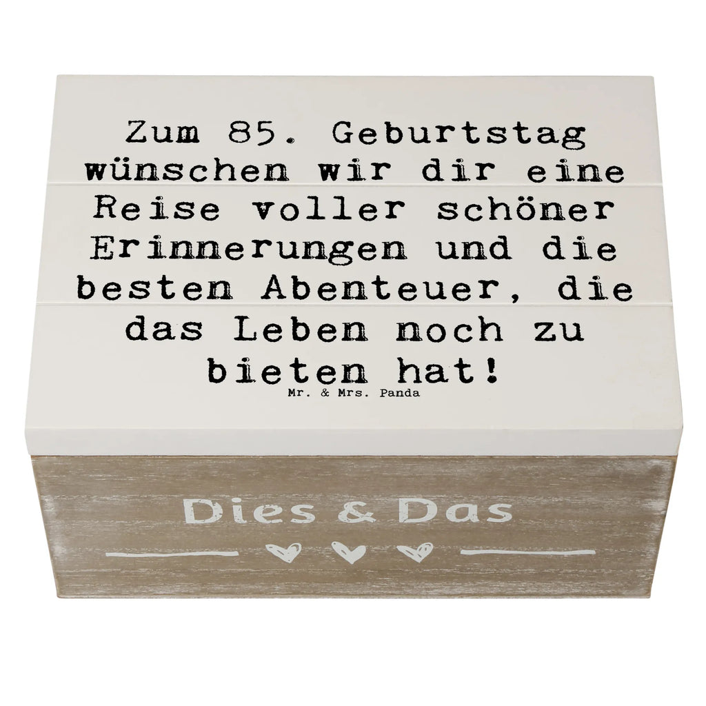 Holzkiste Spruch 85. Geburtstag Aufbewahrungsbox, Erinnerungsbox, Erinnerungskiste, Schatzkiste, Schatulle, Kiste, Holzkiste, Geschenkbox, XXL, Geschenkdose, Truhe, Dekokiste, Geburtstag, Geburtstagsgeschenk, Geschenk
