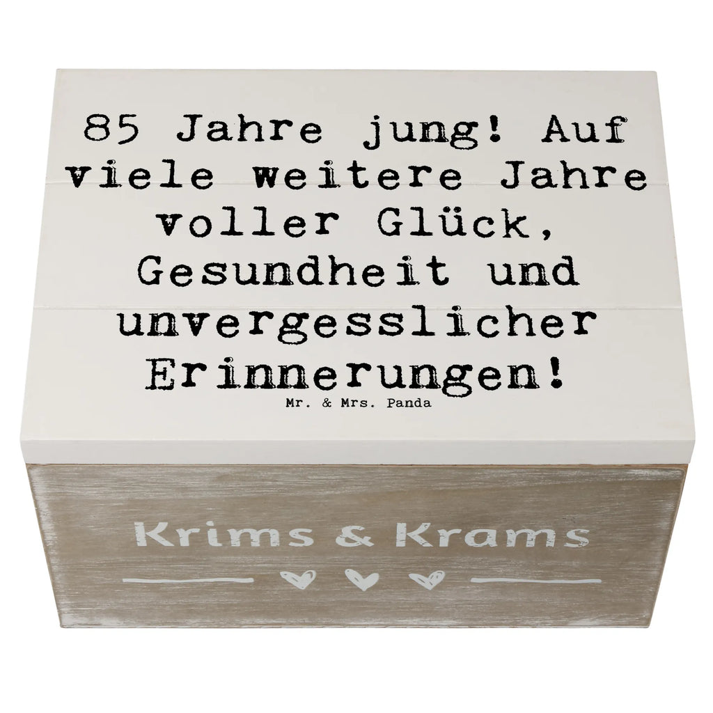 Holzkiste Spruch 85. Geburtstag Freude Erinnerungsbox, Geschenkbox, Kiste, Aufbewahrungsbox, Geschenkdose, XXL, Truhe, Dekokiste, Holzkiste, Erinnerungskiste, Schatulle, Schatzkiste, Geburtstag, Geburtstagsgeschenk, Geschenk