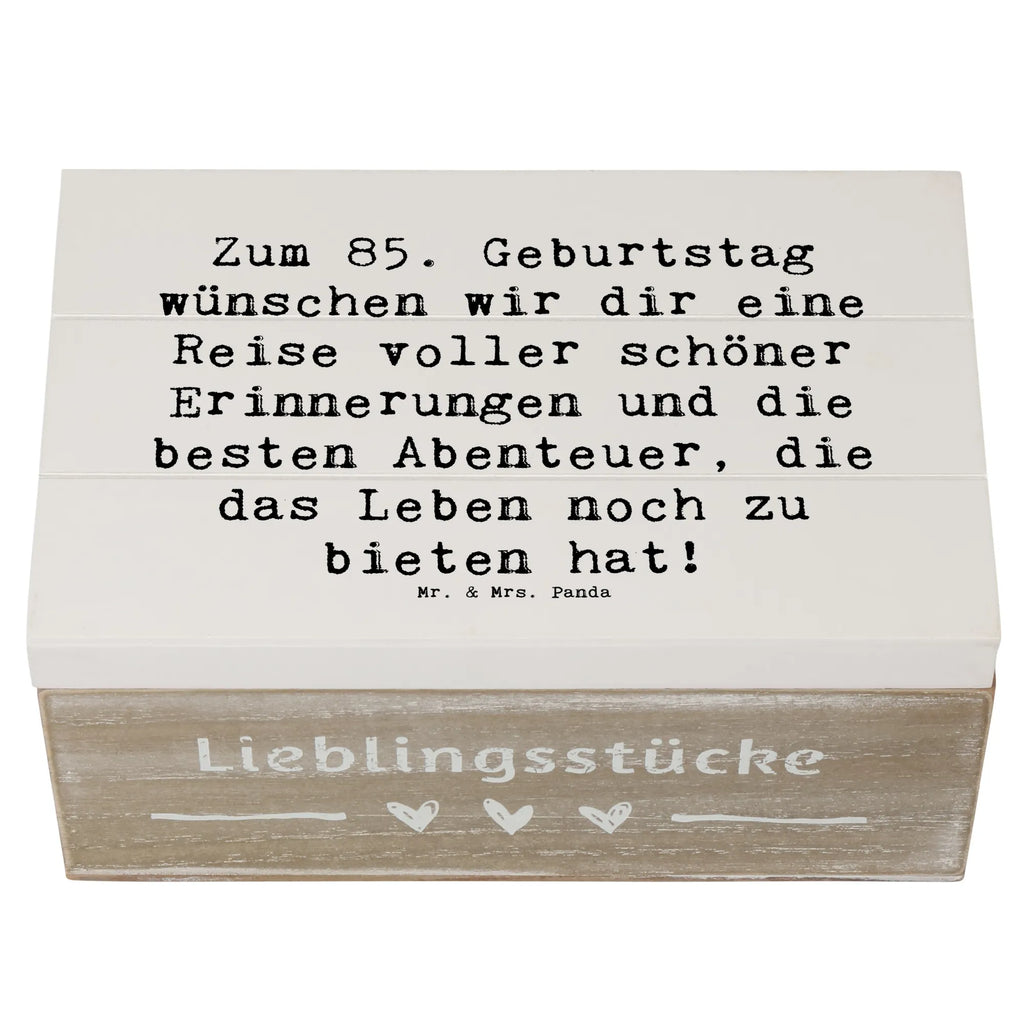 Holzkiste Spruch 85. Geburtstag Aufbewahrungsbox, Erinnerungsbox, Erinnerungskiste, Schatzkiste, Schatulle, Kiste, Holzkiste, Geschenkbox, XXL, Geschenkdose, Truhe, Dekokiste, Geburtstag, Geburtstagsgeschenk, Geschenk