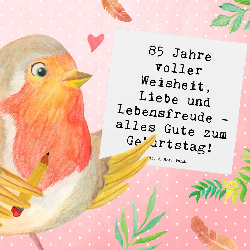 Deluxe Karte Spruch 85. Geburtstag Weise Einladungskarte, Grußkarte, Karte, Hochwertige Grußkarte, Glückwunschkarte, Geburtstagskarte, Hochwertige Klappkarte, Klappkarte, Hochzeitskarte, Geburtstag, Geburtstagsgeschenk, Geschenk