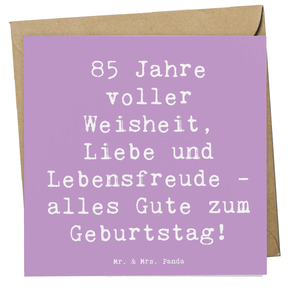 Deluxe Karte Spruch 85. Geburtstag Weise Einladungskarte, Grußkarte, Karte, Hochwertige Grußkarte, Glückwunschkarte, Geburtstagskarte, Hochwertige Klappkarte, Klappkarte, Hochzeitskarte, Geburtstag, Geburtstagsgeschenk, Geschenk