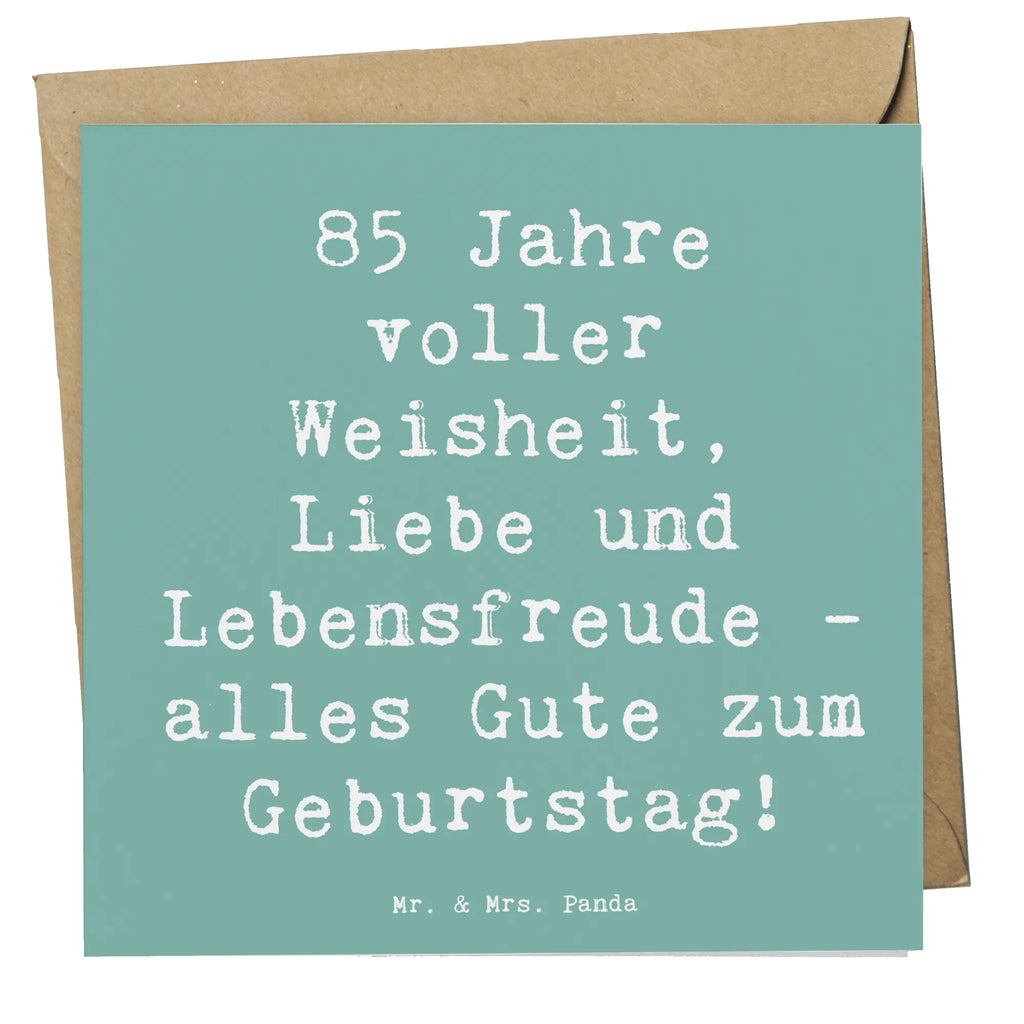 Deluxe Karte Spruch 85. Geburtstag Weise Einladungskarte, Grußkarte, Karte, Hochwertige Grußkarte, Glückwunschkarte, Geburtstagskarte, Hochwertige Klappkarte, Klappkarte, Hochzeitskarte, Geburtstag, Geburtstagsgeschenk, Geschenk