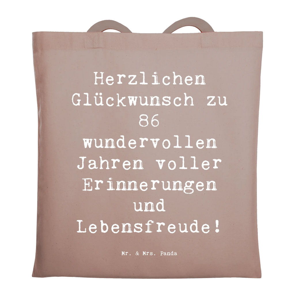 Tragetasche Spruch 86. Geburtstag Beuteltasche, Beutel, Einkaufstasche, Jutebeutel, Stoffbeutel, Tasche, Shopper, Umhängetasche, Strandtasche, Schultertasche, Stofftasche, Tragetasche, Badetasche, Jutetasche, Einkaufstüte, Laptoptasche, Geburtstag, Geburtstagsgeschenk, Geschenk