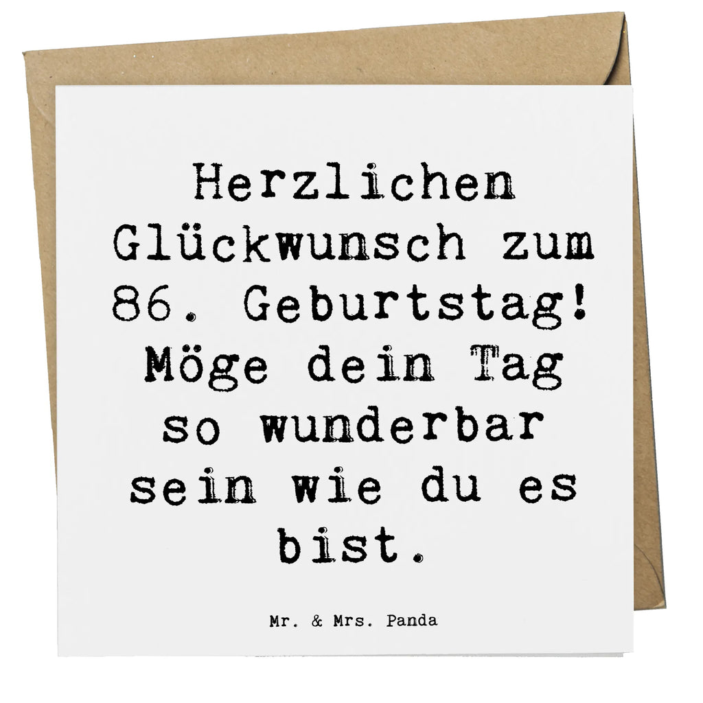 Deluxe Card Saying Herzlichen Glückwunsch zum 86. Geburtstag! Möge dein Tag so wunderbar sein wie du es bist. Einladungskarte, Glückwunschkarte, Klappkarte, Hochzeitskarte, Hochwertige Grußkarte, Grußkarte, Karte, Hochwertige Klappkarte, Geburtstagskarte, Geburtstag, Geburtstagsgeschenk, Geschenk