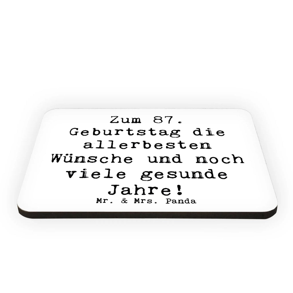 Magnet Saying Zum 87. Geburtstag die allerbesten Wünsche und noch viele gesunde Jahre! Whiteboard Magnet, Souvenir Magnet, Kühlschrankmagnet, Dekomagnet, Pinnwandmagnet, Kühlschrank Dekoration, Motivmagnete, Notiz Magnet, Geburtstag, Geburtstagsgeschenk, Geschenk
