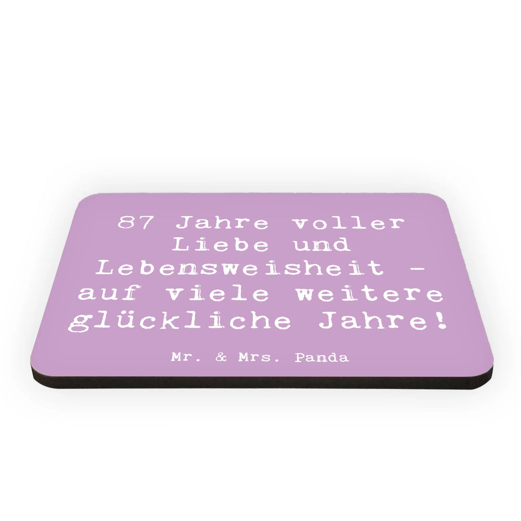 Magnet Saying 87 Jahre voller Liebe und Lebensweisheit - auf viele weitere glückliche Jahre! Kühlschrankmagnet, Kühlschrank Dekoration, Motivmagnete, Pinnwandmagnet, Notiz Magnet, Dekomagnet, Souvenir Magnet, Whiteboard Magnet, Geburtstag, Geburtstagsgeschenk, Geschenk