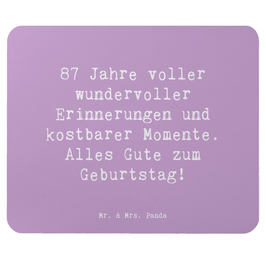 Mouse mat Saying 87 Jahre voller wundervoller Erinnerungen und kostbarer Momente. Alles Gute zum Geburtstag! Arbeitszimmer, Büroausstattung, Designer Mauspad, Einzigartiges Mauspad, Mousepad, Mauspad Büro, PC Zubehör, Computer zubehör, Mauspad, Mausunterlage, Geburtstag, Geburtstagsgeschenk, Geschenk