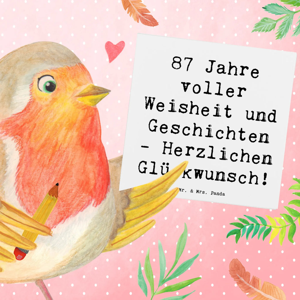 Deluxe Karte Spruch 87. Geburtstag Weisheit Einladungskarte, Karte, Grußkarte, Hochwertige Klappkarte, Klappkarte, Hochzeitskarte, Geburtstagskarte, Glückwunschkarte, Hochwertige Grußkarte, Geburtstag, Geburtstagsgeschenk, Geschenk