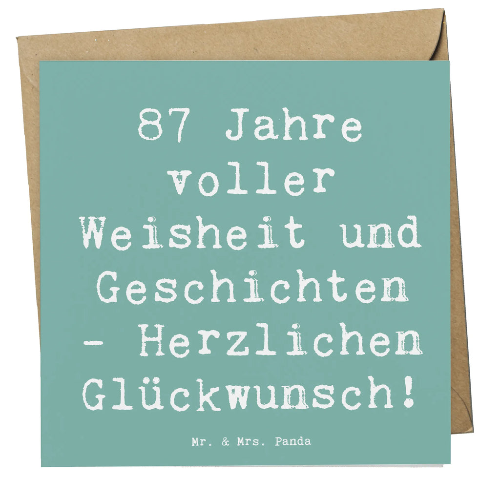 Deluxe Karte Spruch 87. Geburtstag Weisheit Einladungskarte, Karte, Grußkarte, Hochwertige Klappkarte, Klappkarte, Hochzeitskarte, Geburtstagskarte, Glückwunschkarte, Hochwertige Grußkarte, Geburtstag, Geburtstagsgeschenk, Geschenk
