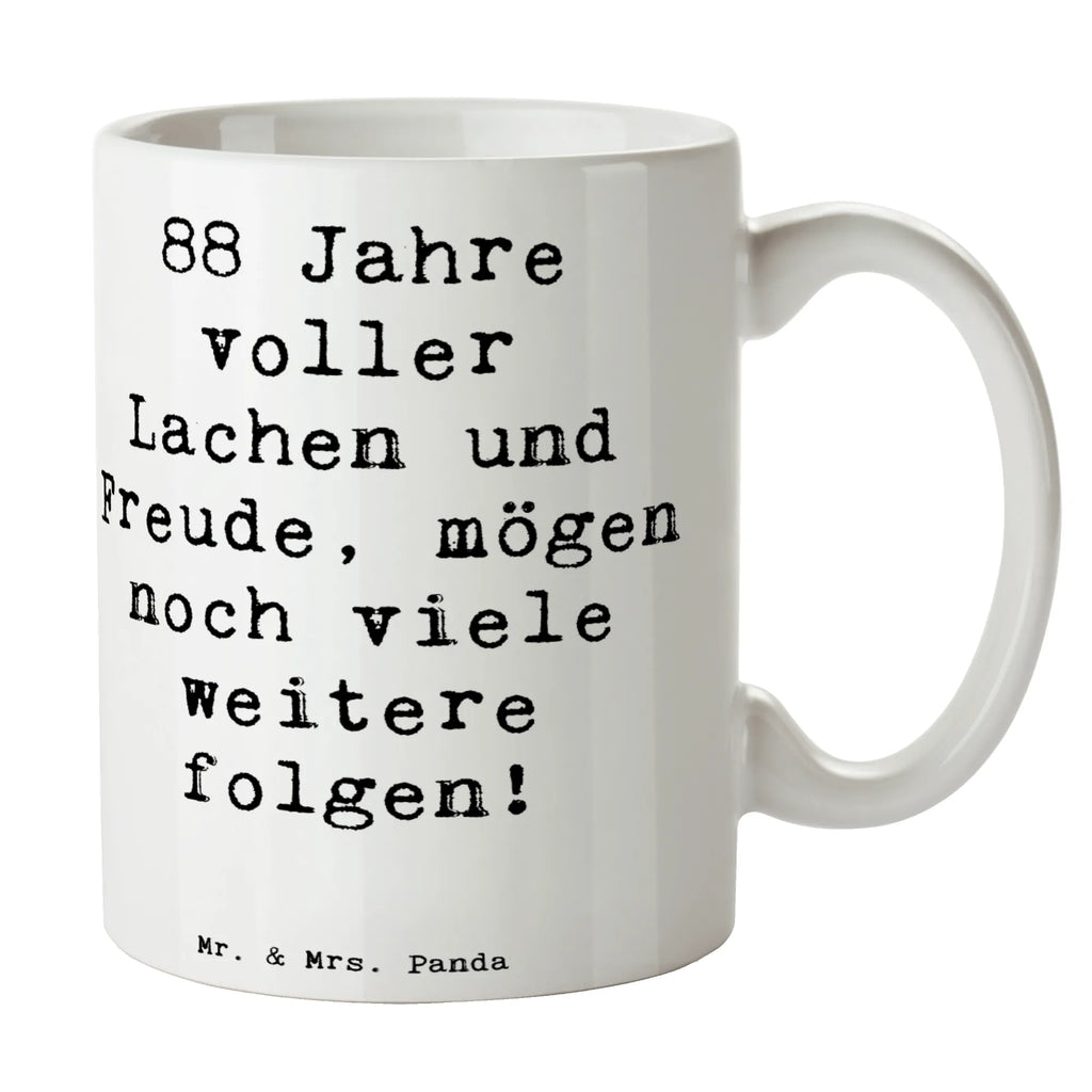 Mug Saying 88 Jahre voller Lachen und Freude, mögen noch viele weitere folgen! Teetasse, Keramiktasse, Tasse mit Zitaten, Tasse, Geschenktasse, Kaffeetasse, Porzellantasse, Tasse mit Motiven, Bürotasse, Geburtstag, Geburtstagsgeschenk, Geschenk