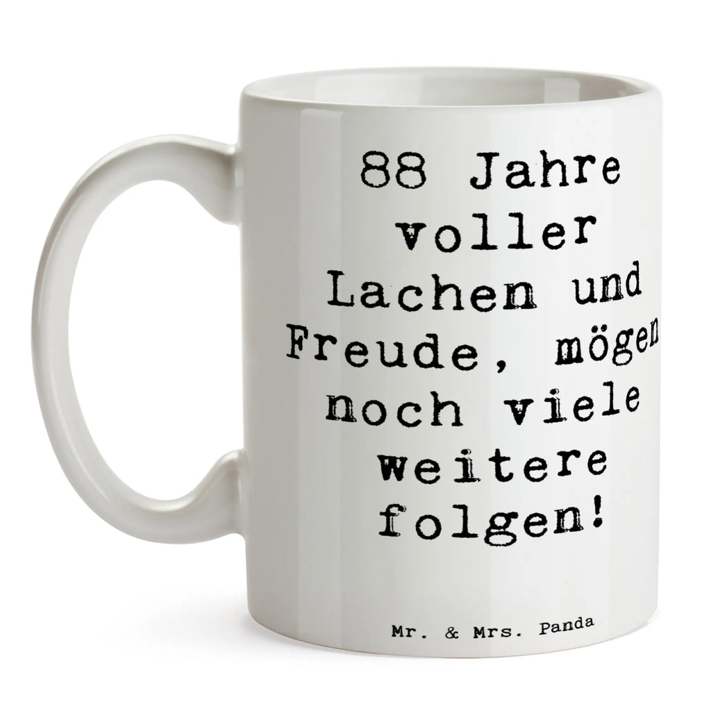 Mug Saying 88 Jahre voller Lachen und Freude, mögen noch viele weitere folgen! Teetasse, Keramiktasse, Tasse mit Zitaten, Tasse, Geschenktasse, Kaffeetasse, Porzellantasse, Tasse mit Motiven, Bürotasse, Geburtstag, Geburtstagsgeschenk, Geschenk