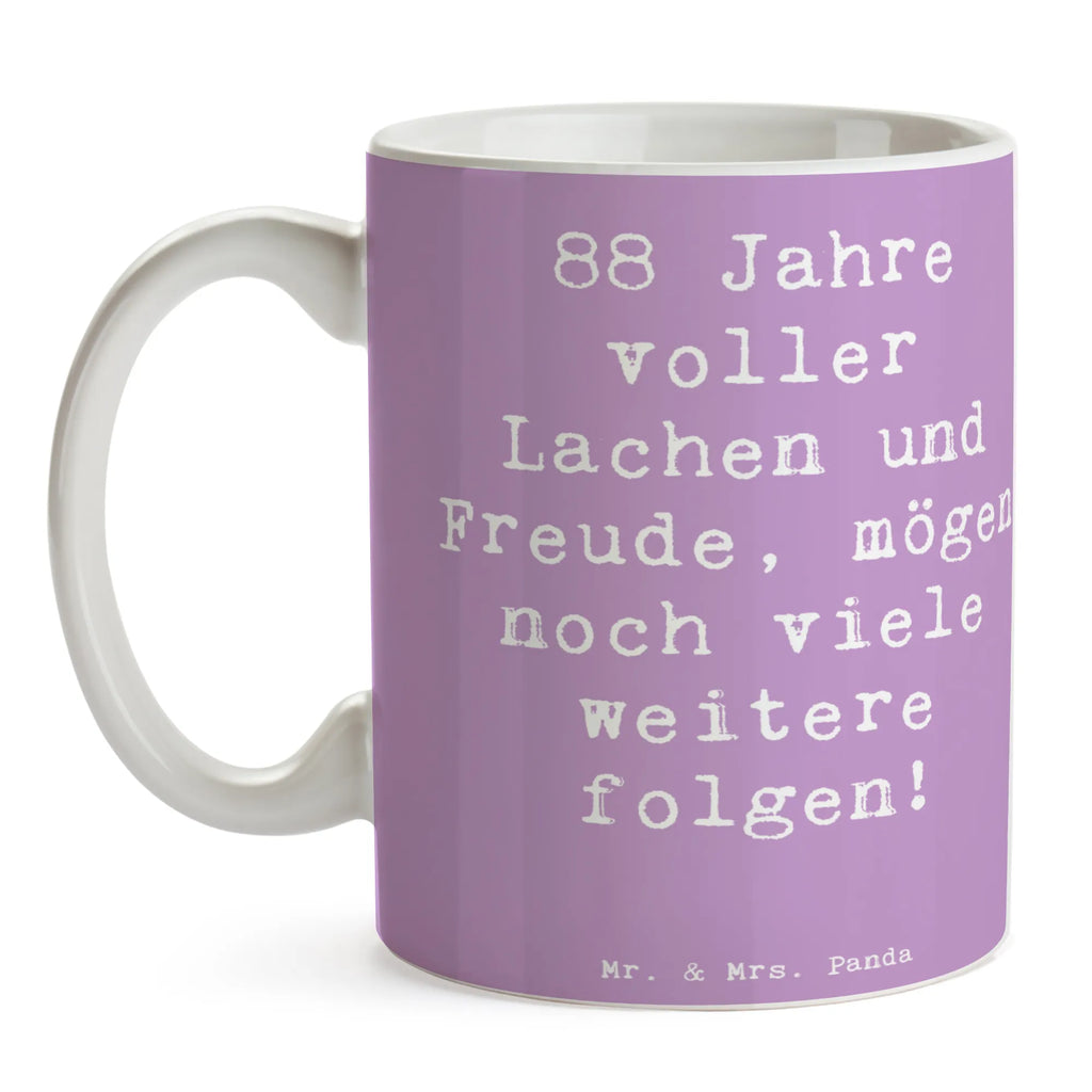 Mug Saying 88 Jahre voller Lachen und Freude, mögen noch viele weitere folgen! Teetasse, Keramiktasse, Tasse mit Zitaten, Tasse, Geschenktasse, Kaffeetasse, Porzellantasse, Tasse mit Motiven, Bürotasse, Geburtstag, Geburtstagsgeschenk, Geschenk
