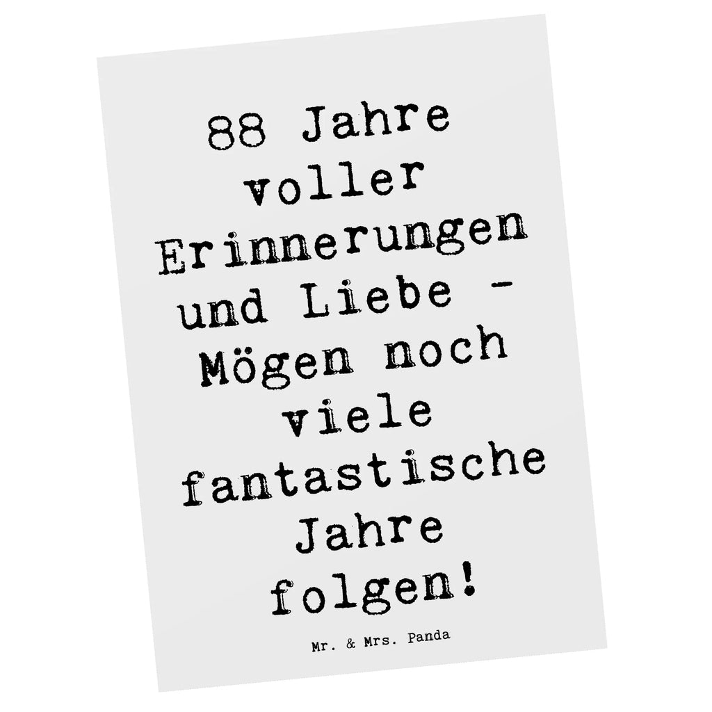 Postcard Saying 88 Jahre voller Erinnerungen und Liebe - Mögen noch viele fantastische Jahre folgen! Einladung, Geburtstagskarte, Geschenkkarte, Postkarte, Ansichtskarte, Karte, Einladung Geburtstag, Dankeskarte, Einladungskarten Geburtstag, Einladungskarte, Ansichtskarten, Grußkarte, Geburtstag, Geburtstagsgeschenk, Geschenk