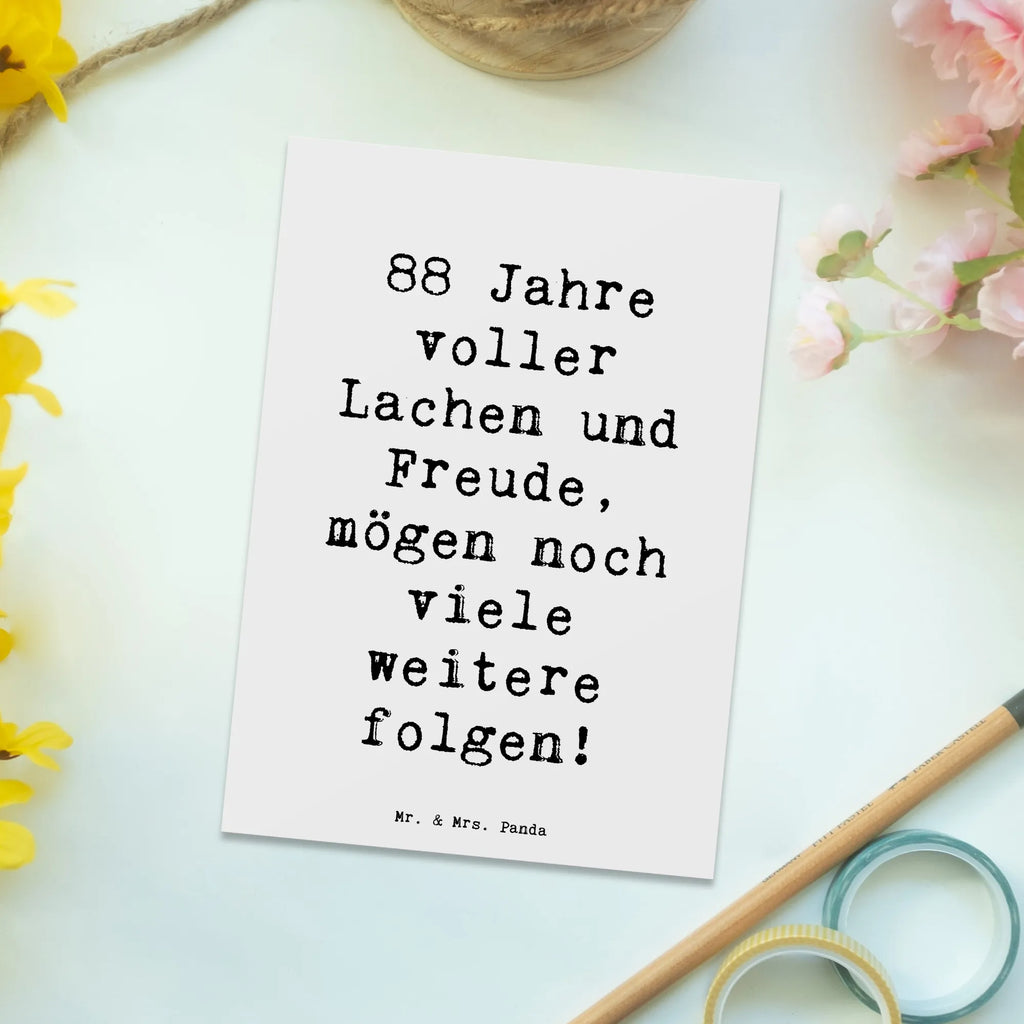 Postcard Saying 88 Jahre voller Lachen und Freude, mögen noch viele weitere folgen! Einladung Geburtstag, Einladung, Karte, Dankeskarte, Einladungskarte, Postkarte, Ansichtskarten, Geschenkkarte, Einladungskarten Geburtstag, Ansichtskarte, Geburtstagskarte, Grußkarte, Geburtstag, Geburtstagsgeschenk, Geschenk
