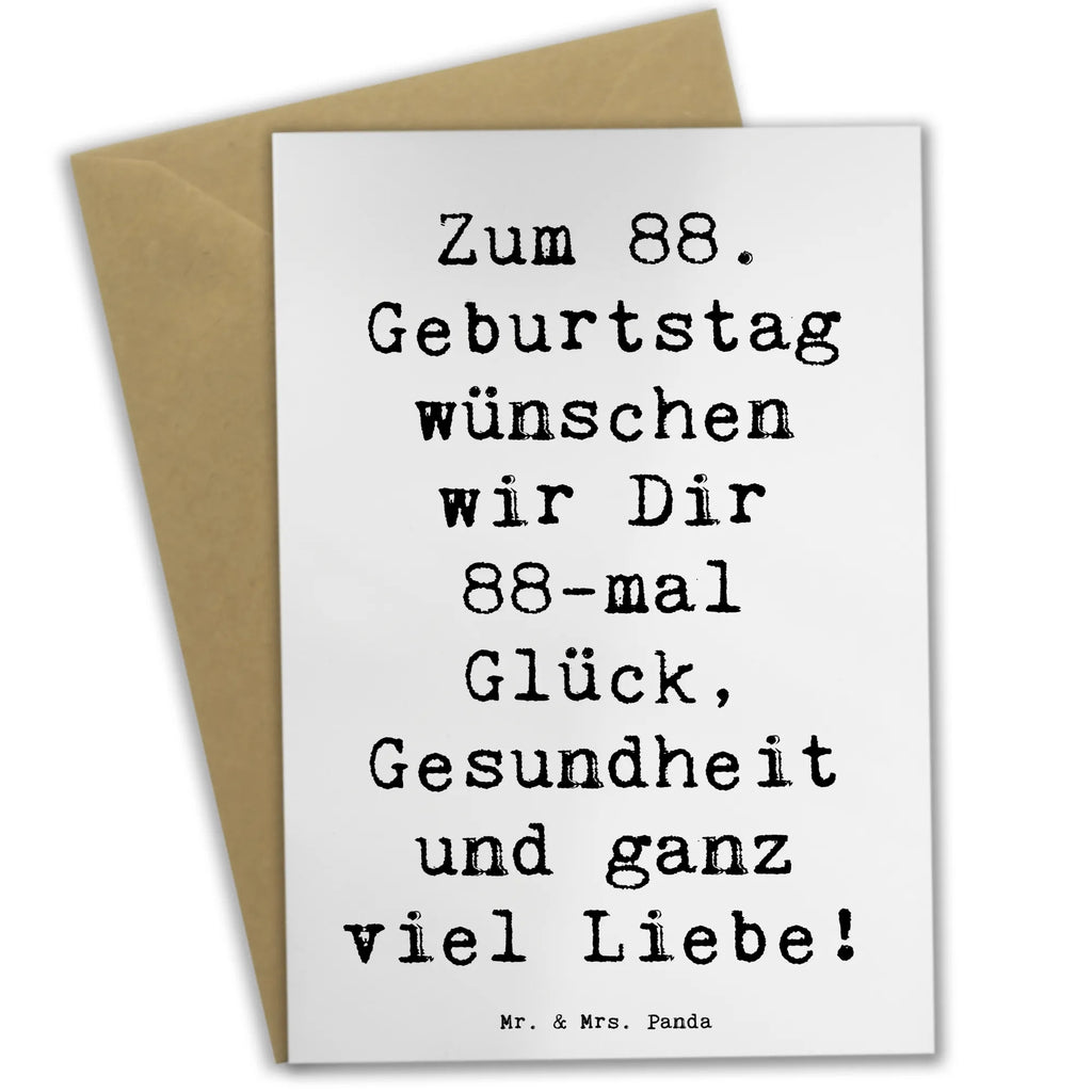 Greetings card Saying Zum 88. Geburtstag wünschen wir Dir 88-mal Glück, Gesundheit und ganz viel Liebe! Geburtstagskarte, Hochzeitskarte, Karte, Grußkarte, Ansichtskarten, Einladungskarte, Glückwunschkarte, Klappkarte, Geburtstag, Geburtstagsgeschenk, Geschenk