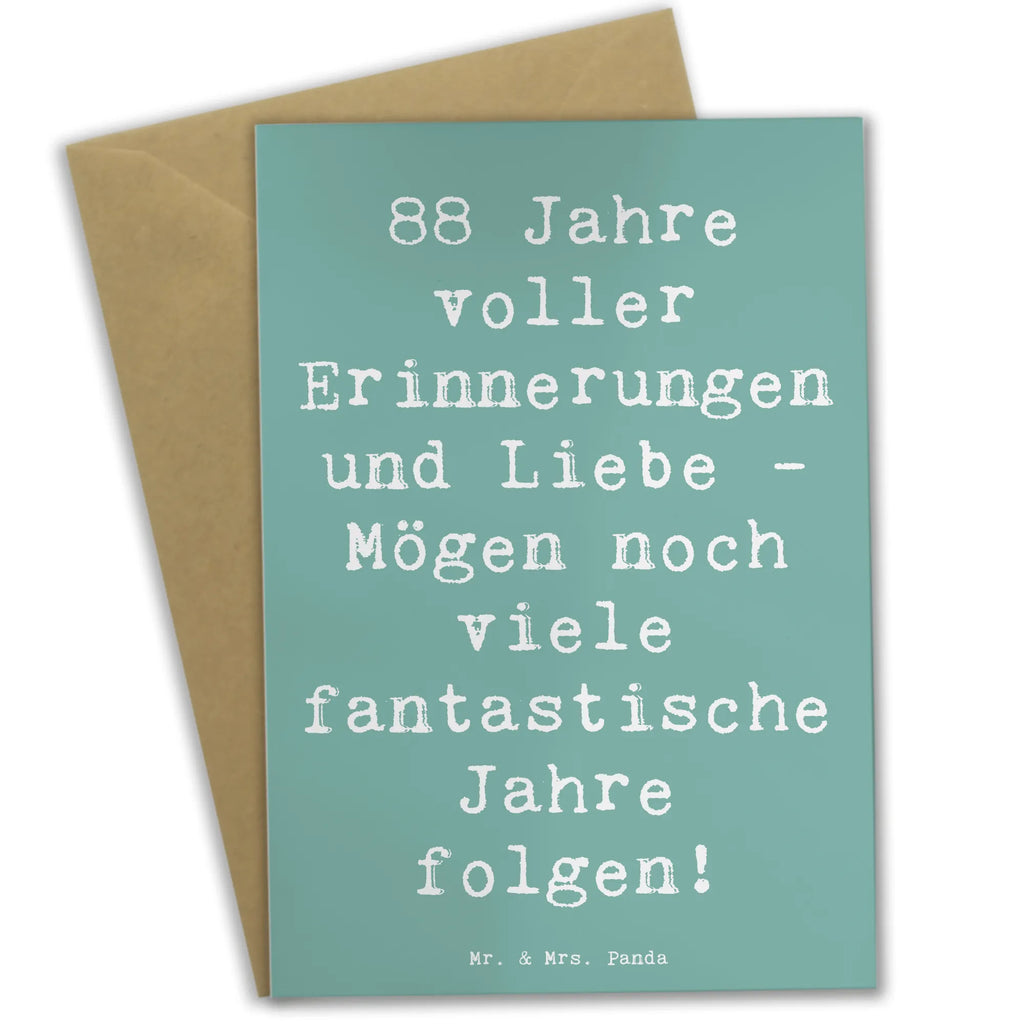 Greetings card Saying 88 Jahre voller Erinnerungen und Liebe - Mögen noch viele fantastische Jahre folgen! Hochzeitskarte, Glückwunschkarte, Grußkarte, Karte, Einladungskarte, Geburtstagskarte, Klappkarte, Ansichtskarten, Geburtstag, Geburtstagsgeschenk, Geschenk