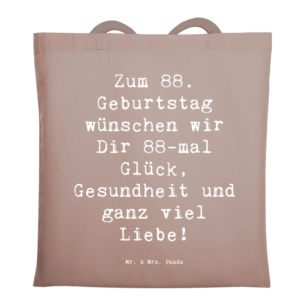 Tragetasche Spruch 88. Geburtstag Glückwünsche Beuteltasche, Beutel, Einkaufstasche, Jutebeutel, Stoffbeutel, Tasche, Shopper, Umhängetasche, Strandtasche, Schultertasche, Stofftasche, Tragetasche, Badetasche, Jutetasche, Einkaufstüte, Laptoptasche, Geburtstag, Geburtstagsgeschenk, Geschenk