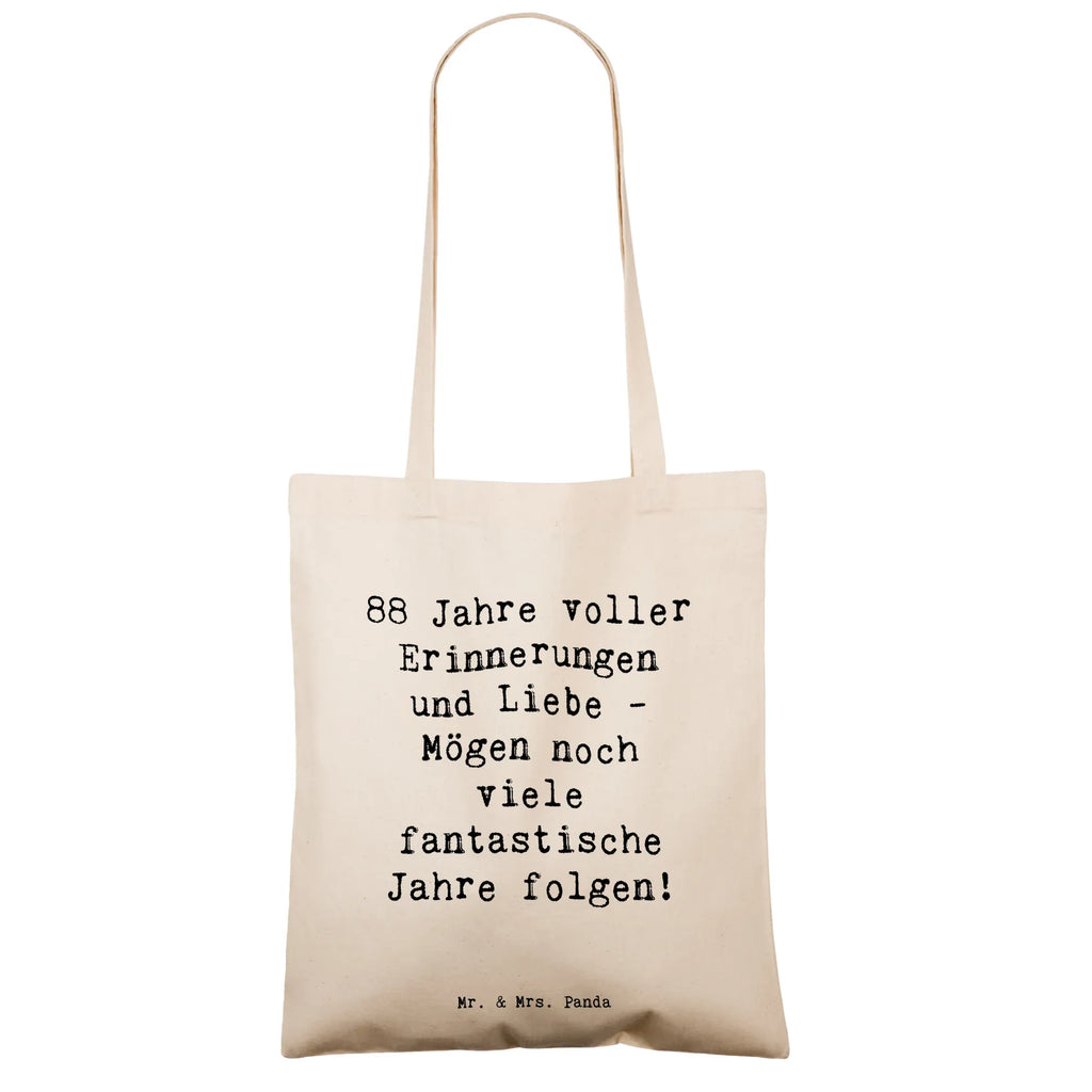 Tote bag Saying 88 Jahre voller Erinnerungen und Liebe - Mögen noch viele fantastische Jahre folgen! Beuteltasche, Beutel, Einkaufstasche, Jutebeutel, Stoffbeutel, Tasche, Shopper, Umhängetasche, Strandtasche, Schultertasche, Stofftasche, Tragetasche, Badetasche, Jutetasche, Einkaufstüte, Laptoptasche, Geburtstag, Geburtstagsgeschenk, Geschenk