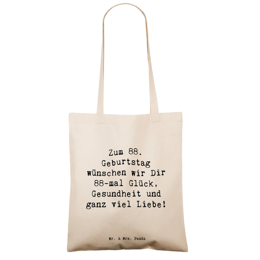 Tragetasche Spruch 88. Geburtstag Glückwünsche Beuteltasche, Beutel, Einkaufstasche, Jutebeutel, Stoffbeutel, Tasche, Shopper, Umhängetasche, Strandtasche, Schultertasche, Stofftasche, Tragetasche, Badetasche, Jutetasche, Einkaufstüte, Laptoptasche, Geburtstag, Geburtstagsgeschenk, Geschenk