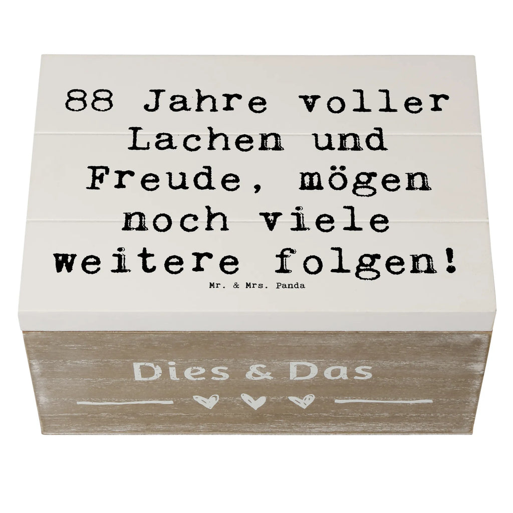 Wooden chest Saying 88 Jahre voller Lachen und Freude, mögen noch viele weitere folgen! Geschenkdose, Holzkiste, Aufbewahrungsbox, Schatzkiste, XXL, Kiste, Erinnerungsbox, Dekokiste, Erinnerungskiste, Schatulle, Geschenkbox, Truhe, Geburtstag, Geburtstagsgeschenk, Geschenk