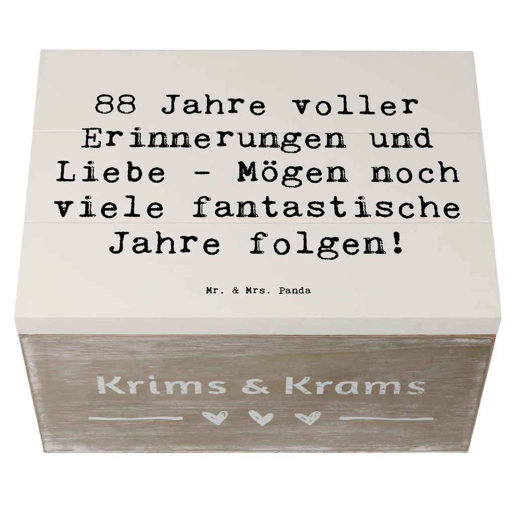 Holzkiste Spruch 88. Geburtstag Erinnerungen Schatzkiste, Dekokiste, Erinnerungsbox, Kiste, Truhe, Geschenkdose, Holzkiste, Schatulle, XXL, Geschenkbox, Erinnerungskiste, Aufbewahrungsbox, Geburtstag, Geburtstagsgeschenk, Geschenk