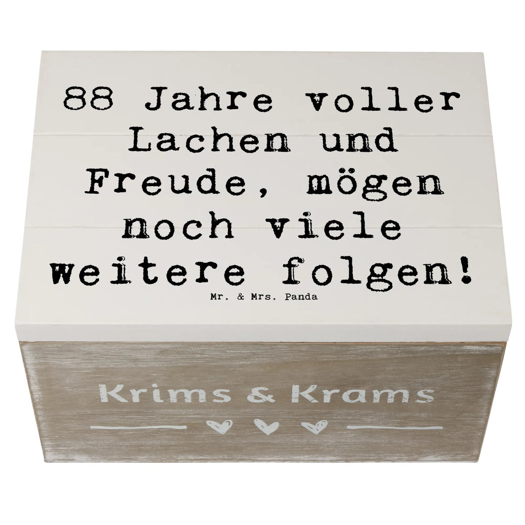 Wooden chest Saying 88 Jahre voller Lachen und Freude, mögen noch viele weitere folgen! Geschenkdose, Holzkiste, Aufbewahrungsbox, Schatzkiste, XXL, Kiste, Erinnerungsbox, Dekokiste, Erinnerungskiste, Schatulle, Geschenkbox, Truhe, Geburtstag, Geburtstagsgeschenk, Geschenk