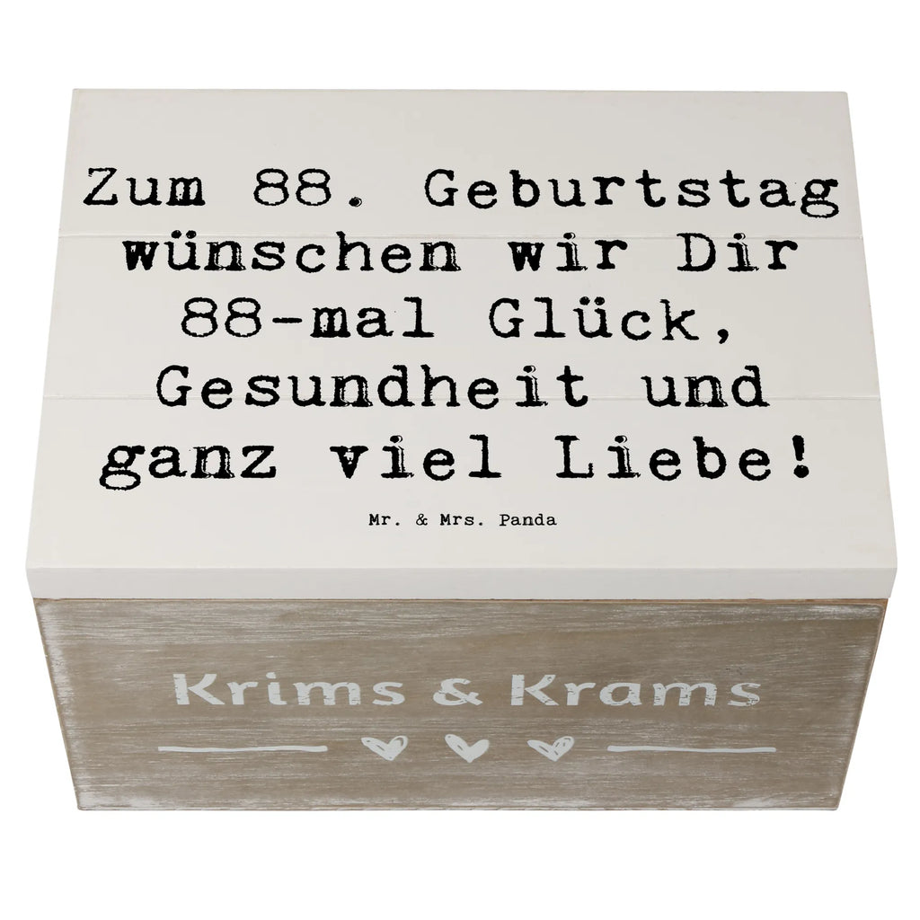 Holzkiste Spruch 88. Geburtstag Glückwünsche Aufbewahrungsbox, Geschenkbox, XXL, Truhe, Kiste, Holzkiste, Geschenkdose, Erinnerungskiste, Schatzkiste, Dekokiste, Erinnerungsbox, Schatulle, Geburtstag, Geburtstagsgeschenk, Geschenk