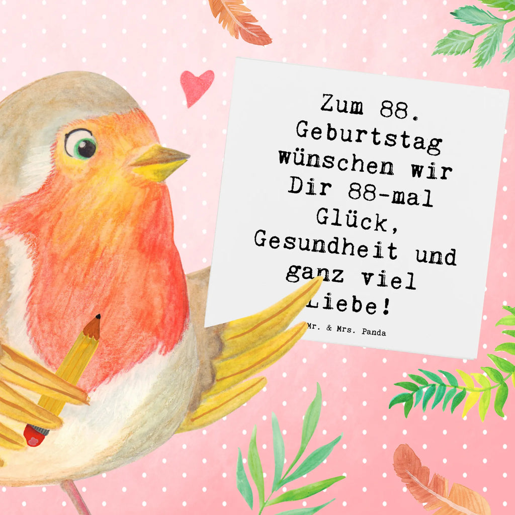 Deluxe Karte Spruch 88. Geburtstag Glückwünsche Hochwertige Klappkarte, Karte, Hochwertige Grußkarte, Einladungskarte, Grußkarte, Glückwunschkarte, Hochzeitskarte, Klappkarte, Geburtstagskarte, Geburtstag, Geburtstagsgeschenk, Geschenk