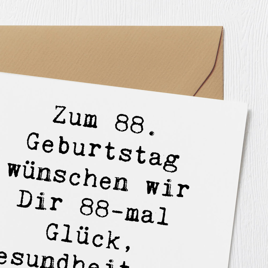 Deluxe Karte Spruch 88. Geburtstag Glückwünsche Hochwertige Klappkarte, Karte, Hochwertige Grußkarte, Einladungskarte, Grußkarte, Glückwunschkarte, Hochzeitskarte, Klappkarte, Geburtstagskarte, Geburtstag, Geburtstagsgeschenk, Geschenk