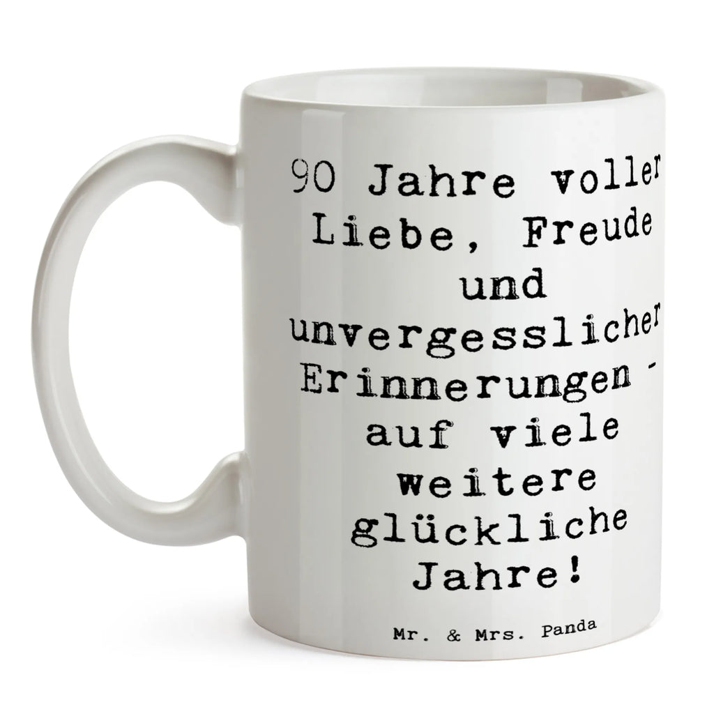 Tasse Spruch 90. Geburtstag Liebe Freude Teetasse, Bürotasse, Tasse mit Motiven, Geschenktasse, Keramiktasse, Tasse mit Zitaten, Kaffeetasse, Porzellantasse, Tasse, Geburtstag, Geburtstagsgeschenk, Geschenk
