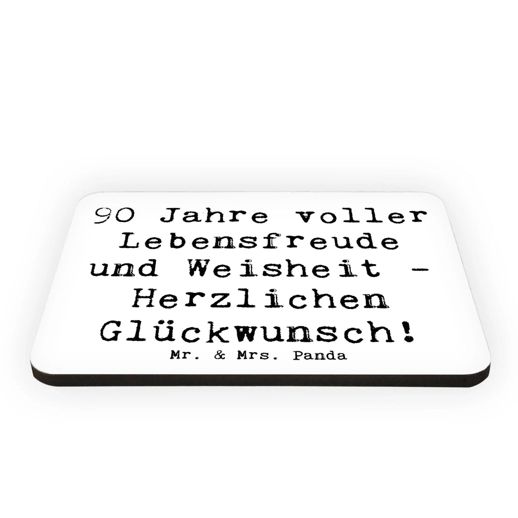 Magnet Saying 90 Jahre voller Lebensfreude und Weisheit - Herzlichen Glückwunsch! Souvenir Magnet, Whiteboard Magnet, Kühlschrankmagnet, Dekomagnet, Pinnwandmagnet, Motivmagnete, Kühlschrank Dekoration, Notiz Magnet, Geburtstag, Geburtstagsgeschenk, Geschenk