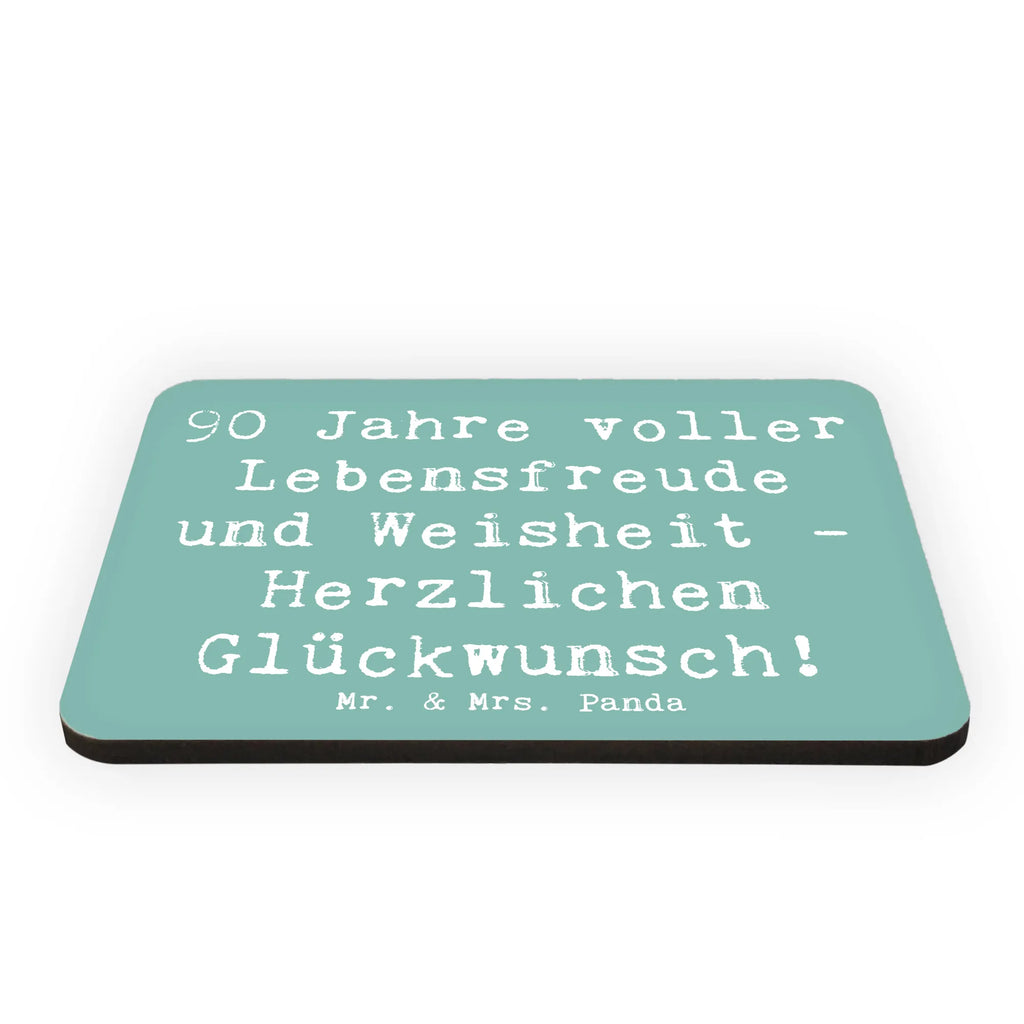 Magnet Saying 90 Jahre voller Lebensfreude und Weisheit - Herzlichen Glückwunsch! Souvenir Magnet, Whiteboard Magnet, Kühlschrankmagnet, Dekomagnet, Pinnwandmagnet, Motivmagnete, Kühlschrank Dekoration, Notiz Magnet, Geburtstag, Geburtstagsgeschenk, Geschenk