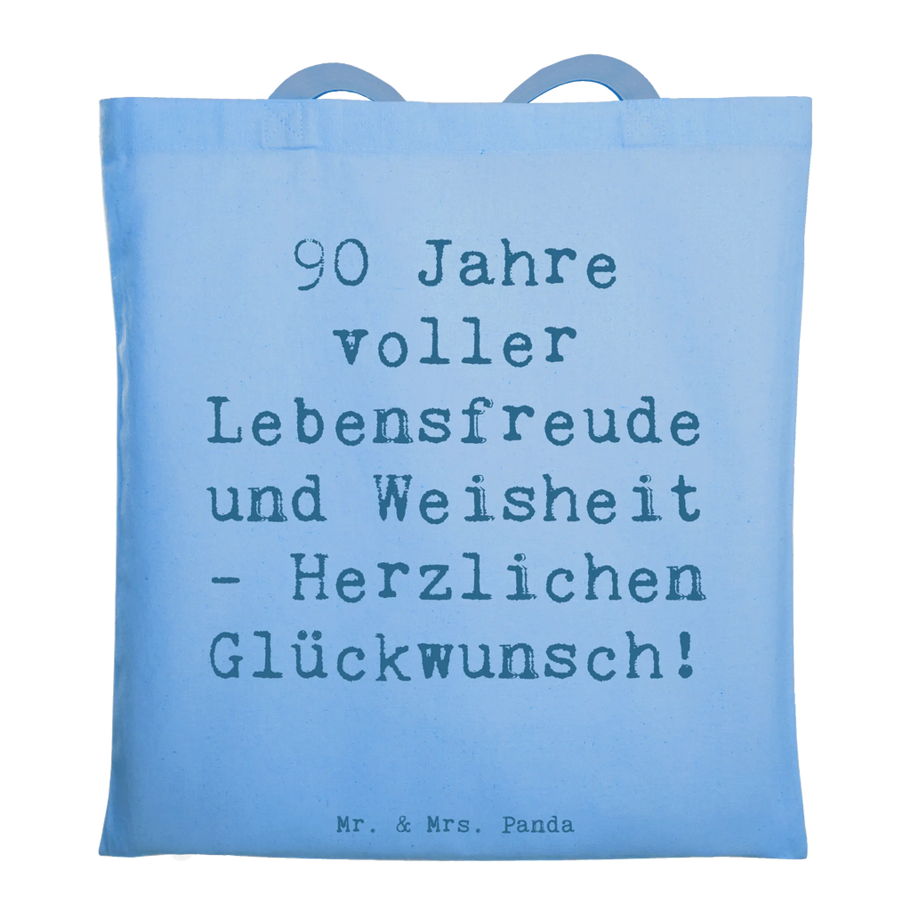 Tragetasche Spruch 90. Geburtstag Lebensfreude Beuteltasche, Beutel, Einkaufstasche, Jutebeutel, Stoffbeutel, Tasche, Shopper, Umhängetasche, Strandtasche, Schultertasche, Stofftasche, Tragetasche, Badetasche, Jutetasche, Einkaufstüte, Laptoptasche, Geburtstag, Geburtstagsgeschenk, Geschenk